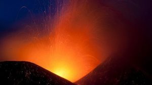 atividade sísmica no vulcão Etna