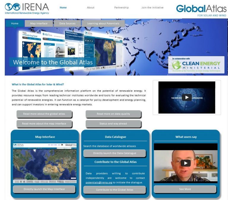 Lanzan un atlas mundial de energías renovables en Internet
