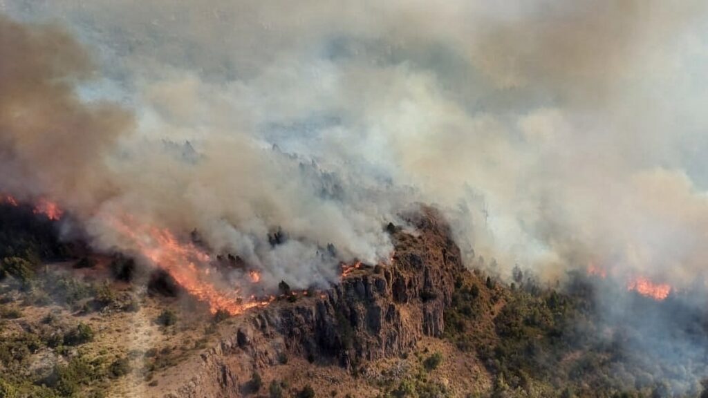 Se cree que el incendio en el Parque Nacional los Alerces es intencional