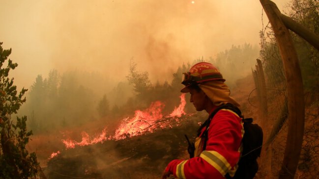 Las autoridades Chilenas confirmaron el toque de queda por los incendios forestales