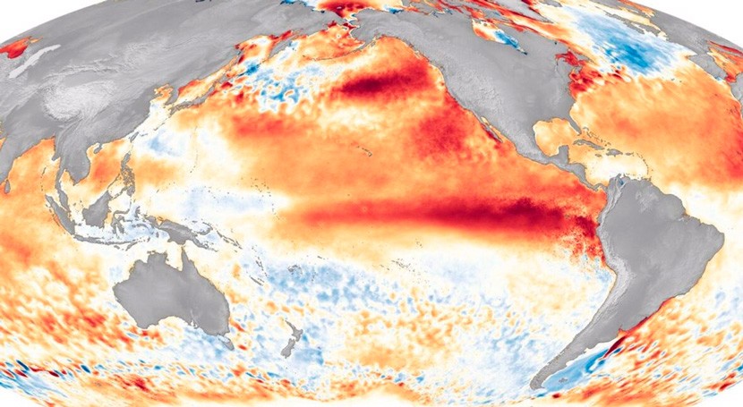 El Niño impacta en la temperatura del Pacífico