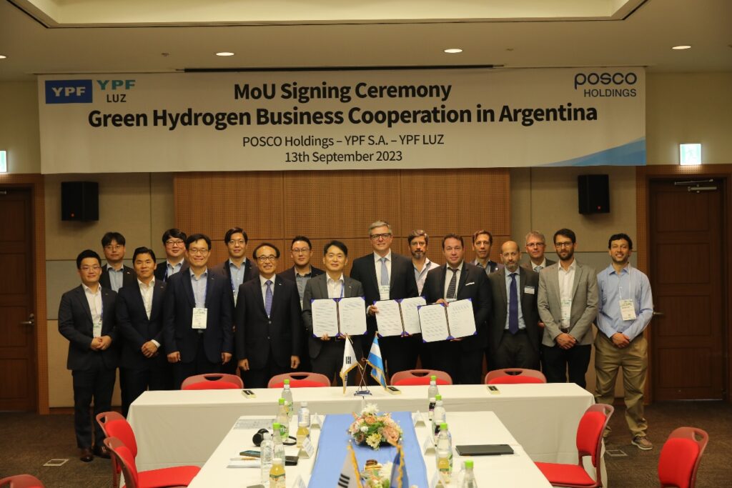 YPF acuerda con empresa de Corea para la producción de hidrógeno