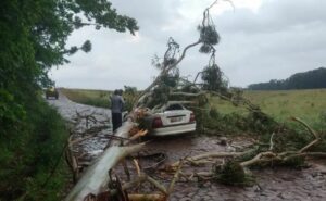 Ciclón extratropical en Brasil