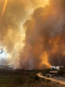 El fuego en los incendios en Córdoba