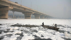 Pollution in the main river of New Delhi