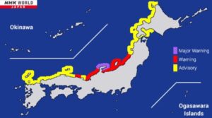 Mapa del terremoto de Japón 