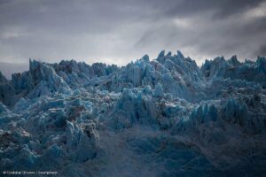 Glaciares en la Cordillera de Los Andes